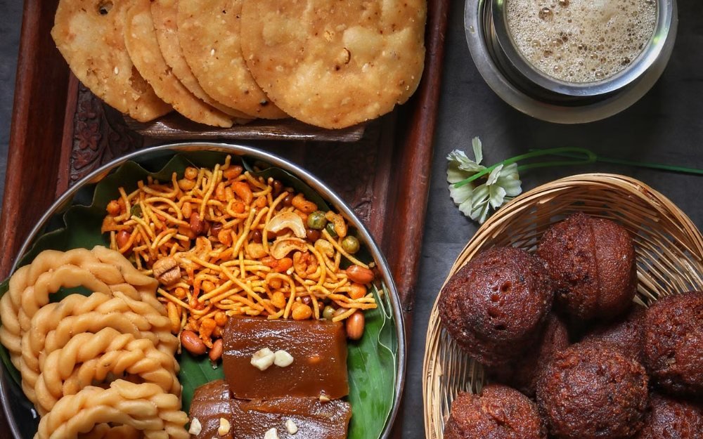 Laddus packed and ready to go out