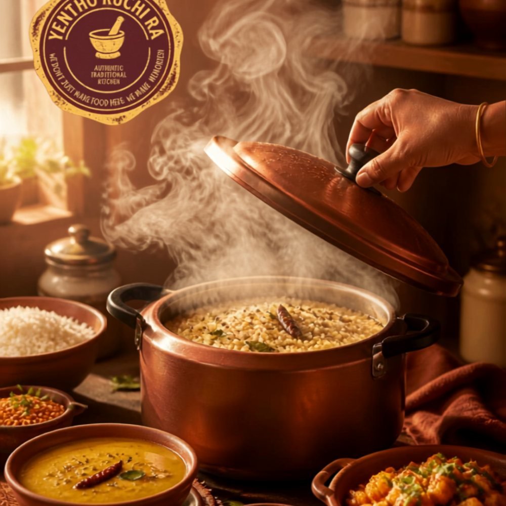 Curry cooking in a large pot